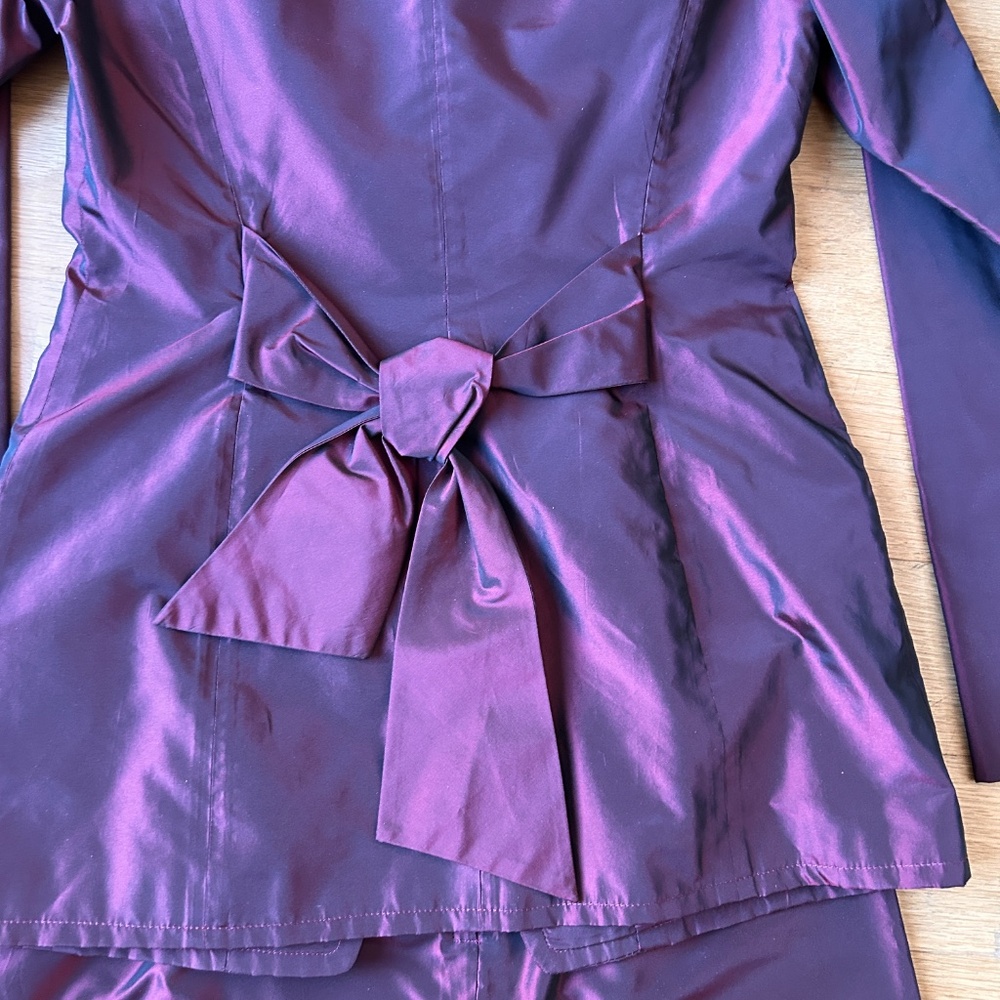 Rare 2-Piece Matching Tailored Blazer w Cute Back Bow & Skirt Set - Picture 4 of 12